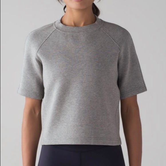 lululemon athletica Tops - Lululemon grey short-sleeve sweatshirt